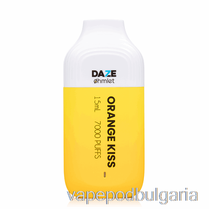Vape Течности 7 Daze Ohmlet 7000 0% нулев никотин за еднократна употреба Orange Kiss